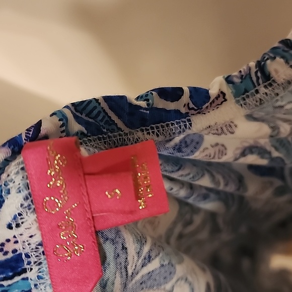 Lilly Pulitzer Loro Swing Dress Baja Blue Bird Is The Word Print - Picture 2 of 2